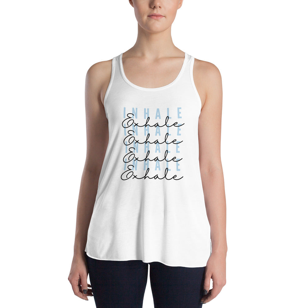 Women's Flowy Racerback Tank - Inhale Exhale