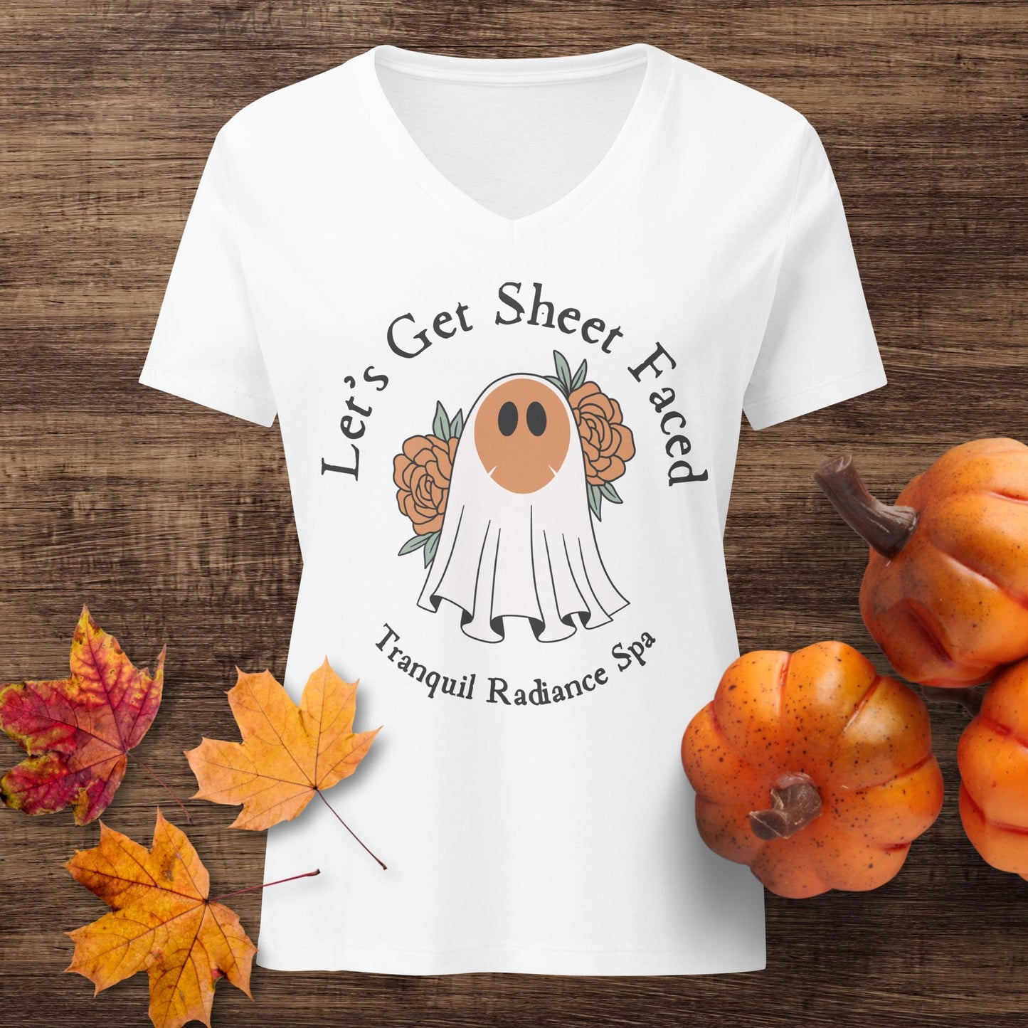 Women’s relaxed v-neck t-shirt - Sheet Faced